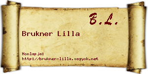 Brukner Lilla névjegykártya